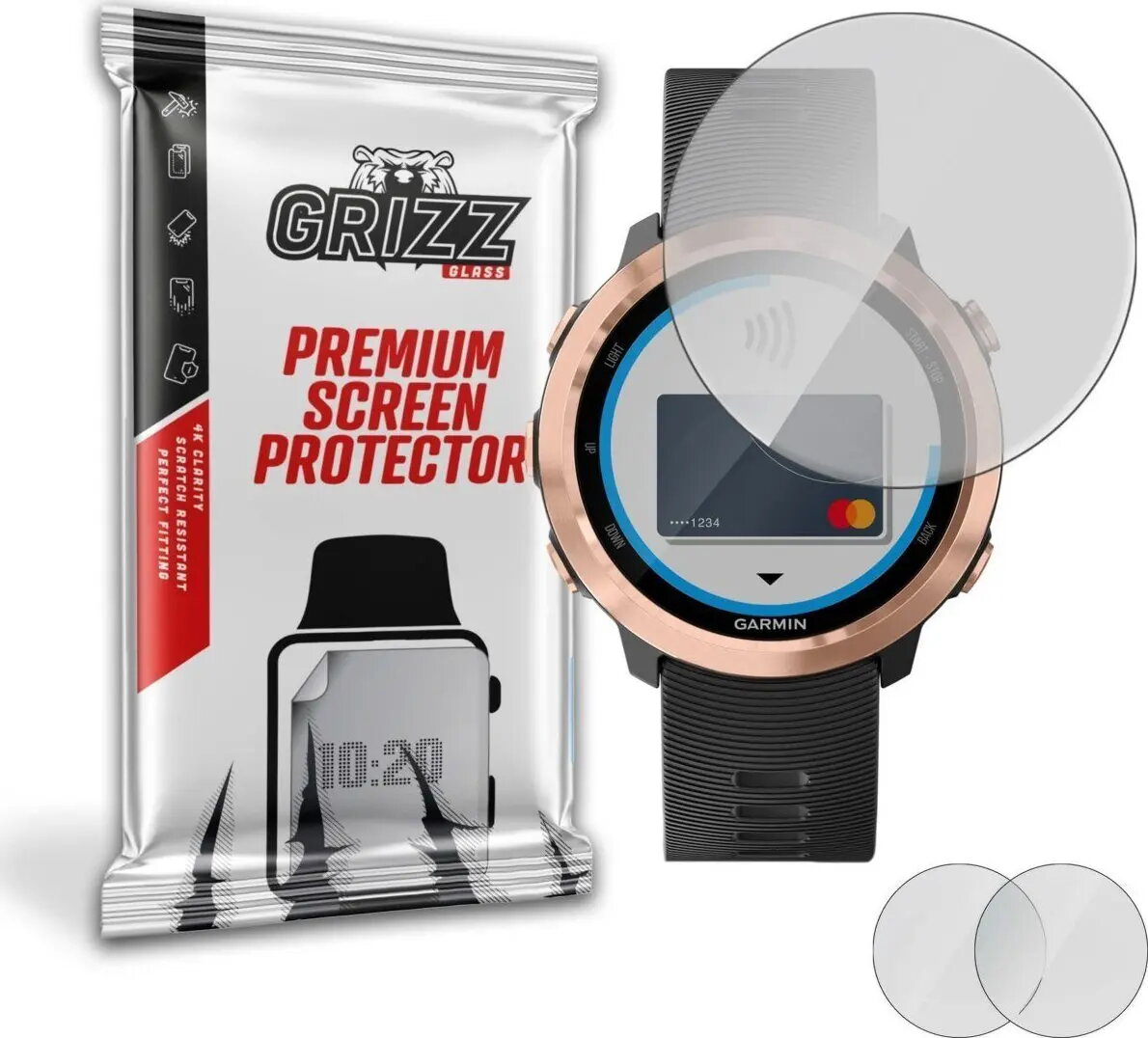 Matēta aizsargplēve GrizzGlass priekš Garmin Forerunner
