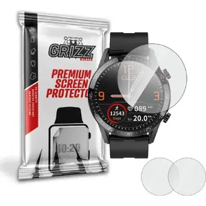 Гибридное защитное стекло GrizzGlass для смарт‑часов Grizz Smartwatch L13 — гибридное закалённое стекло, модель GRZ894