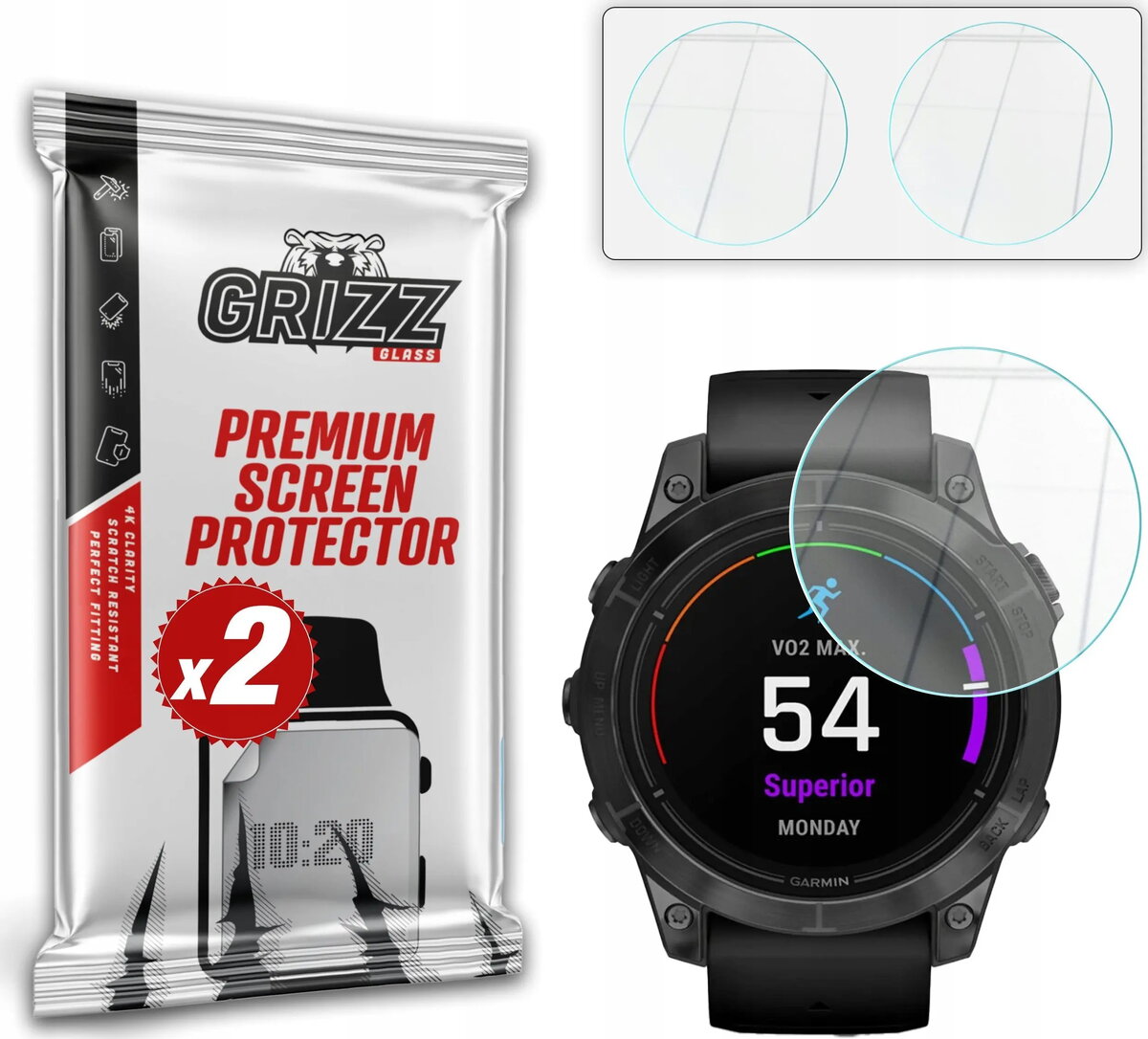 Hibrīdais aizsargstikls GrizzGlass HybridGlass priekš Garmin