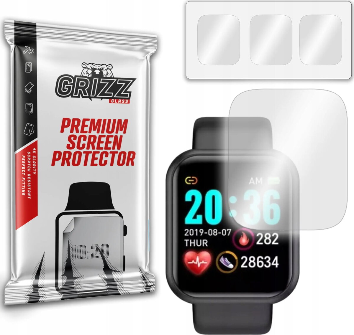 Aizsargplēve GrizzGlass priekš Grizz Smartwatch L18