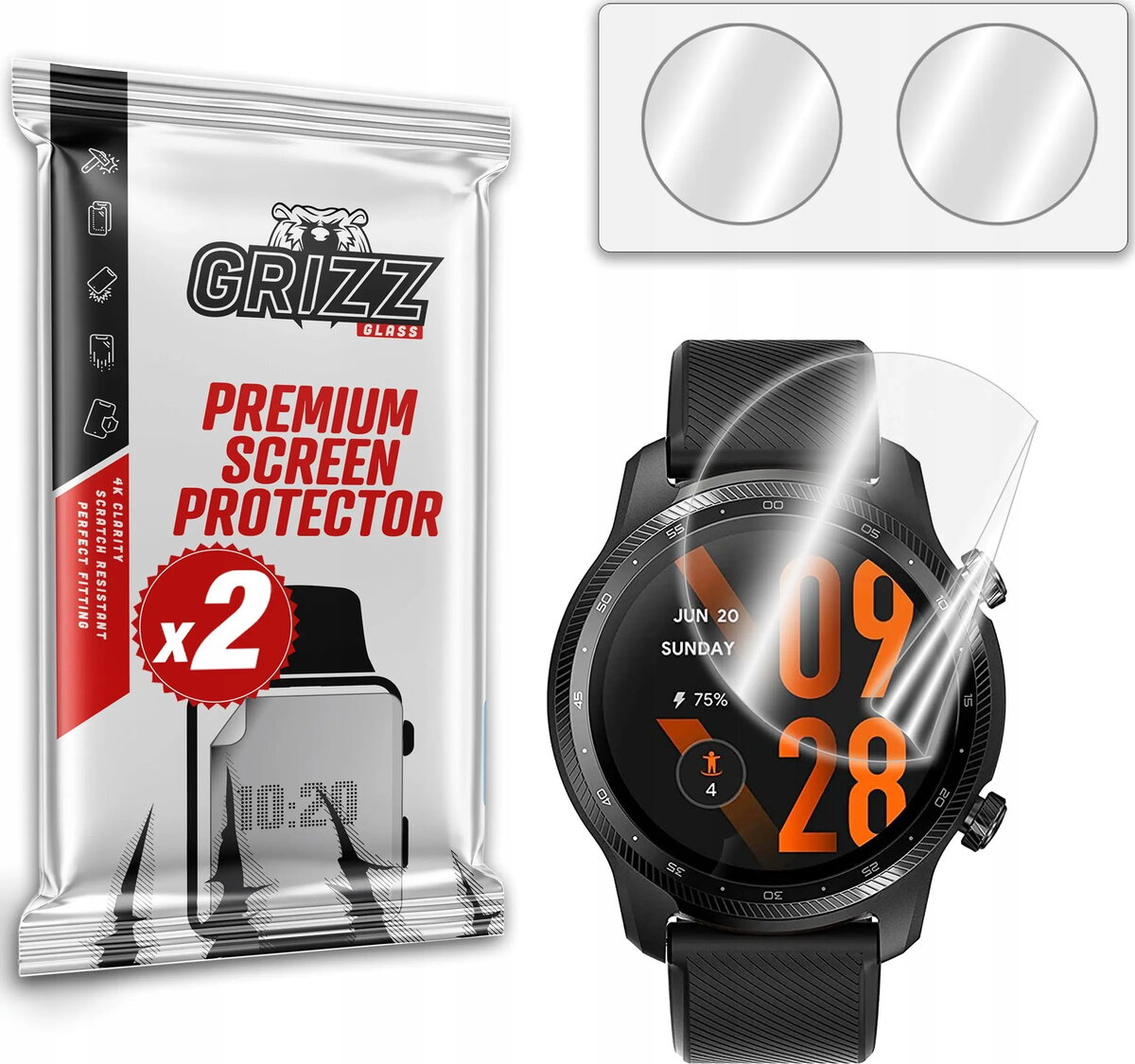 Aizsargplēve GrizzGlass CeramicFilm priekš TicWatch 3