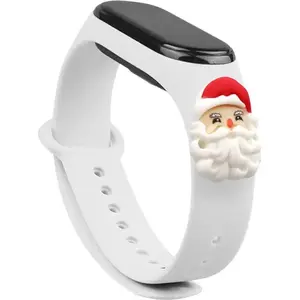Силиконовый ремешок Hurtel для Xiaomi Mi Band 4 / Mi Band 3 — белый