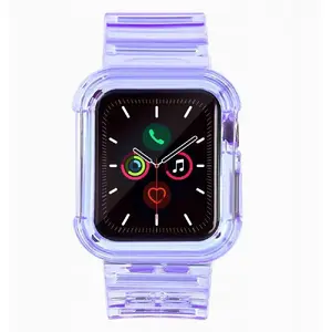 Силиконовый ремешок Hurtel для Apple Watch 40 мм — сменный браслет, фиолетовый