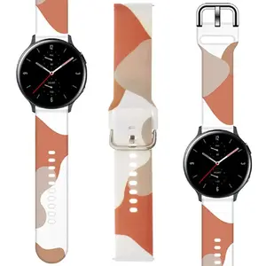 Силиконовый ремешок Hurtel для Samsung Galaxy Watch 45/46/47 мм — рисунок Moro 5