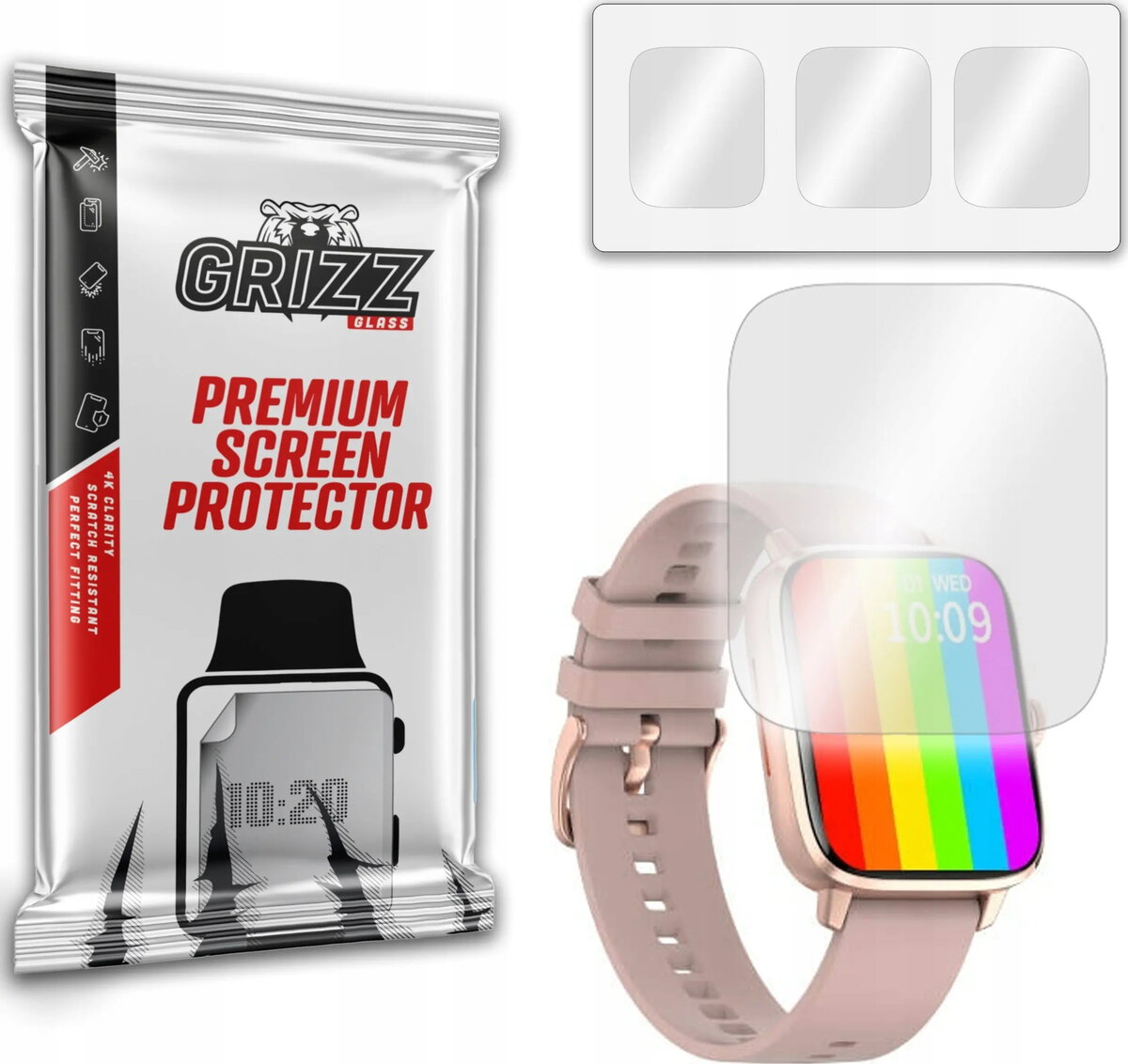 Hidrogelas aizsargplēve GrizzGlass priekš Grizz Smartwatch