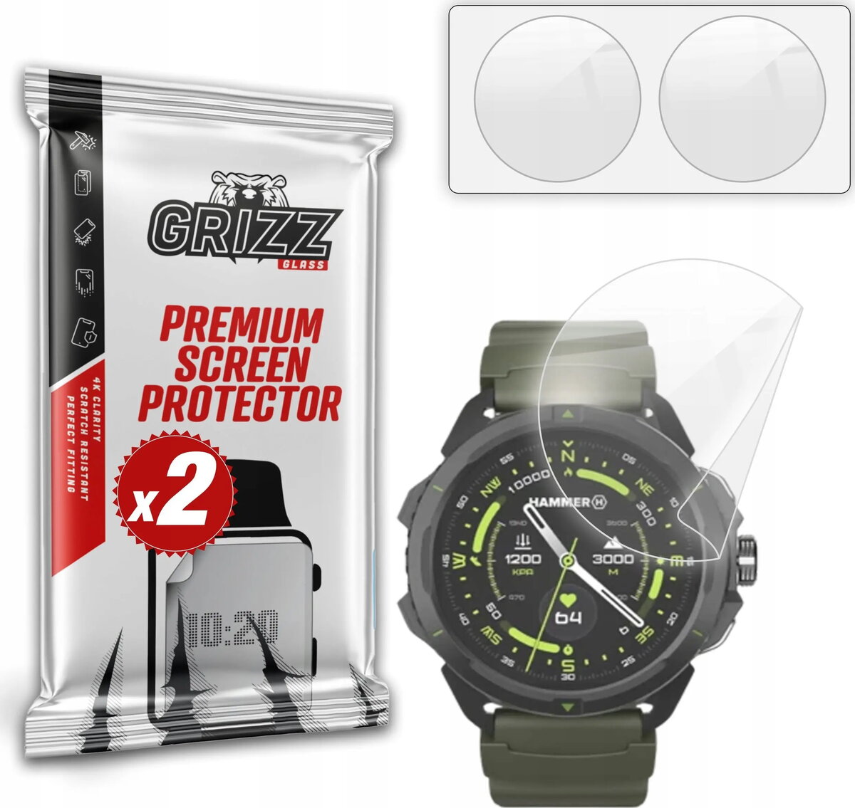 Aizsargplēve GrizzGlass CeramicFilm priekš Hammer Watch