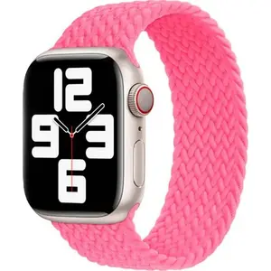 Ремешок Apple Braided Solo Loop для Apple Watch 45 мм, размер 7, Flamingo