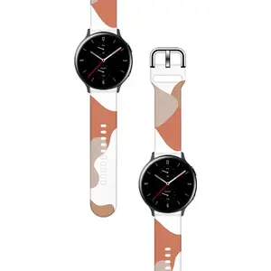 Силиконовый ремешок Hurtel для Samsung Galaxy Watch 46 мм — камуфляжный, сменный браслет