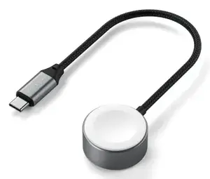 Mobile device charger Satechi ST-QCAWM for smartwatches, USB indoor wireless, white/grey