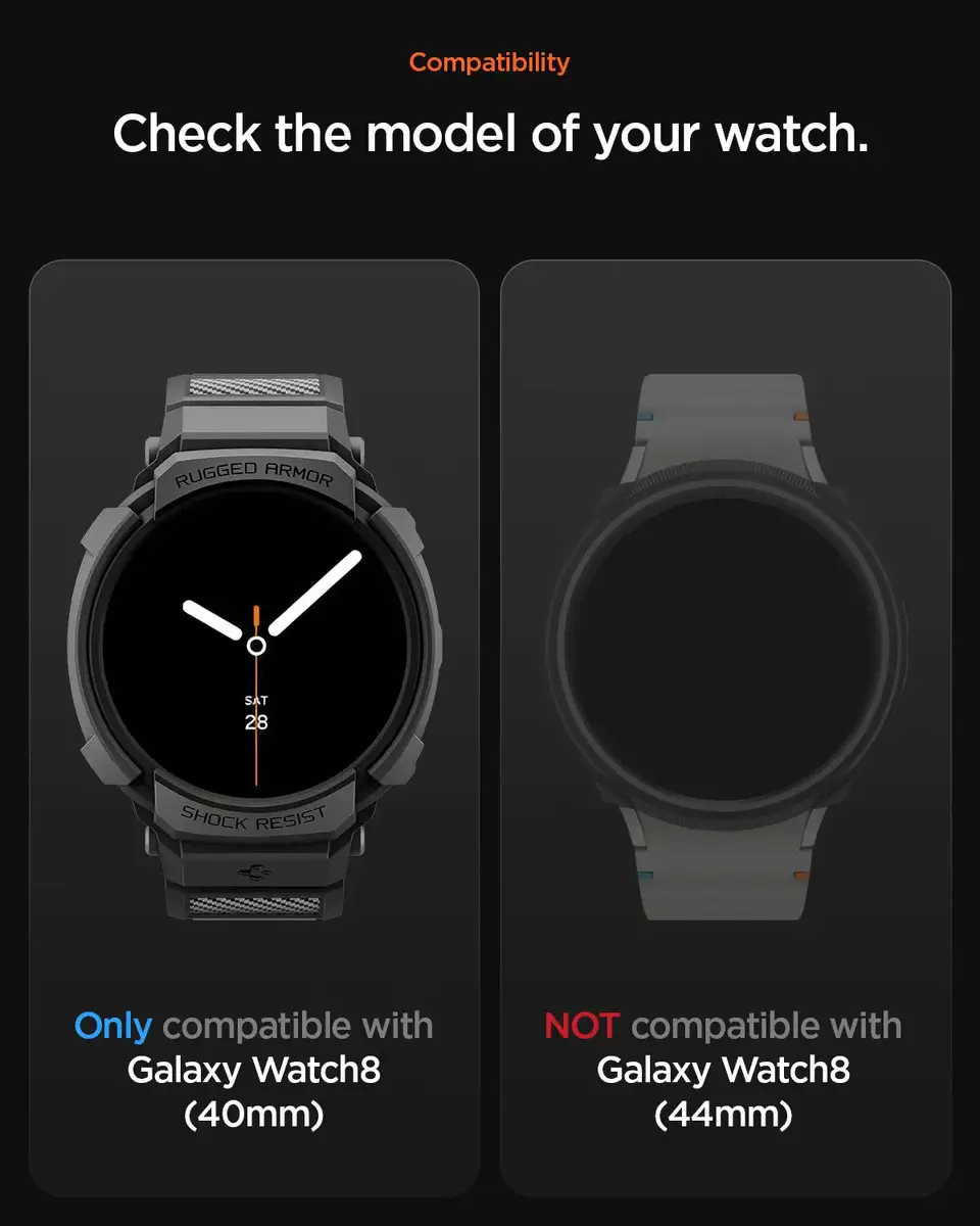 Spigen Rugged Armor Pro vāciņš un siksniņa Watch 8 (40 mm) Photo 12