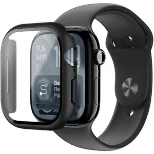 Защитное стекло и чехол для Apple Watch Series 11 42 мм от Amazingthing — чёрный