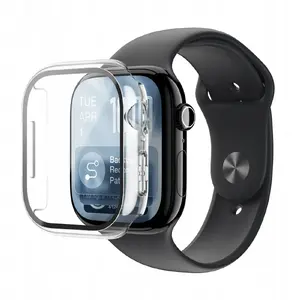 Защитное стекло с чехлом для Apple Watch Series 11 42 мм от Amazingthing — прозрачное