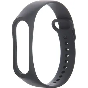 Силиконовый ремешок TelForceOne для Xiaomi Mi Band 3 / 4 — черный