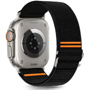 Неопрессованный нейлоновый чехол для Apple Watch (44/45/46/49 мм) — Tech-Protect для Series 6/7/8/9/10, SE, Ultra 1/2, черный