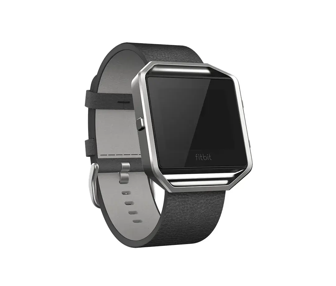 Ремешок Fitbit FB159LBBKL — чёрная кожа, нержавеющая сталь Photo 2