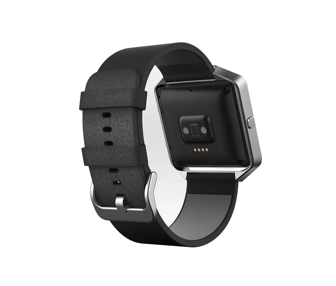 Ремешок Fitbit FB159LBBKL — чёрная кожа, нержавеющая сталь Photo 3