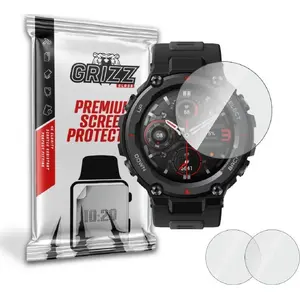 Гибридное защитное стекло GrizzGlass для Amazfit T-Rex Pro (модель GRZ907)