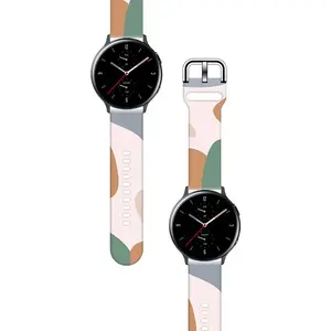 Силиконовый ремешок Hurtel для Samsung Galaxy Watch 42 мм — камуфляж, сменный браслет