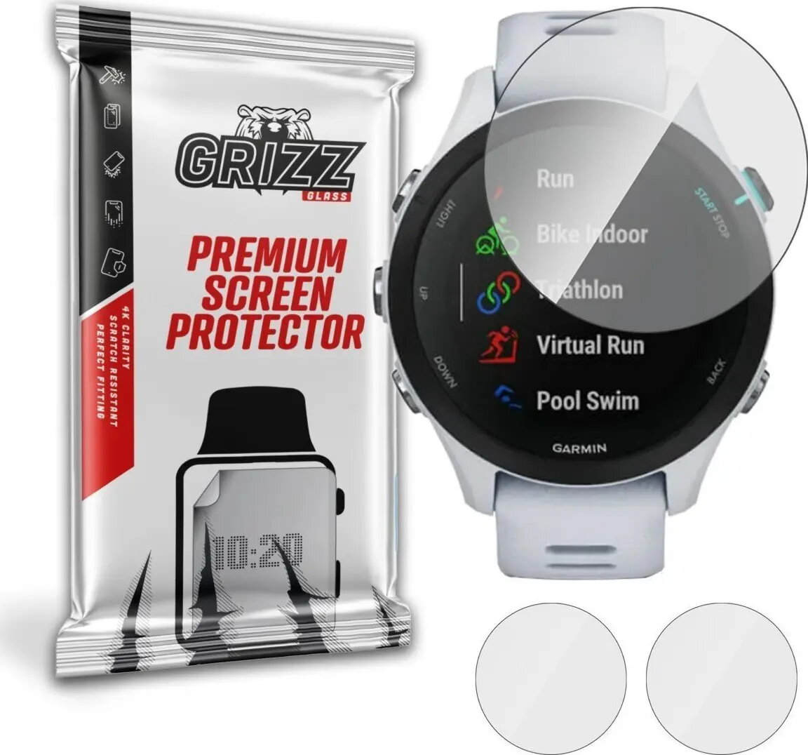 Hibrīdais aizsargstikls GrizzGlass priekš Garmin Forerunner
