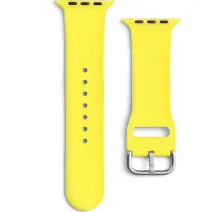 Силиконовый ремешок Hurtel для Watch 8/7/6/5/4/3/2/SE — подходит 41/40/38 мм, жёлтый