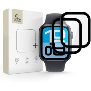 Screen protector glass Tech-Protect Glass Flex+ 2-pack for Apple Watch 44mm (Series 4/5/6/SE/1/2/3) black