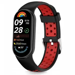 Ремешок Tech-Protect IconBand Air для Xiaomi Smart Band 8/9/10/NFC, черно-красный