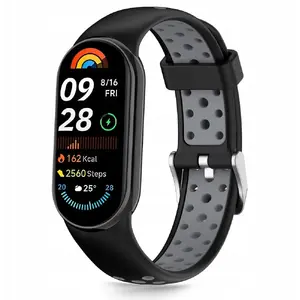 Ремешок Tech‑Protect для Xiaomi Smart Band 8/9/10/NFC — IconBand Air, черно‑серый