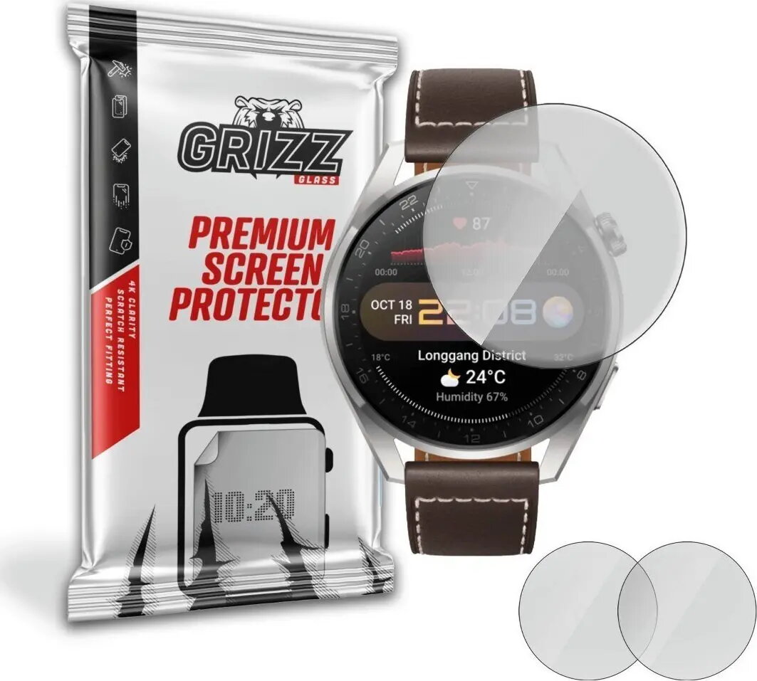 GrizzGlass matēta aizsargplēve Huawei Watch 3