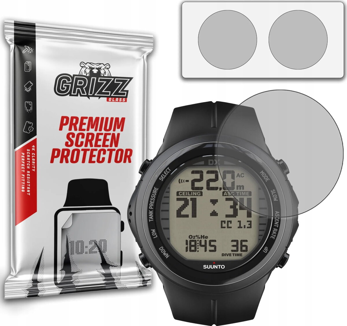 Ekrāna aizsargplēve GrizzGlass priekš Suunto DX
