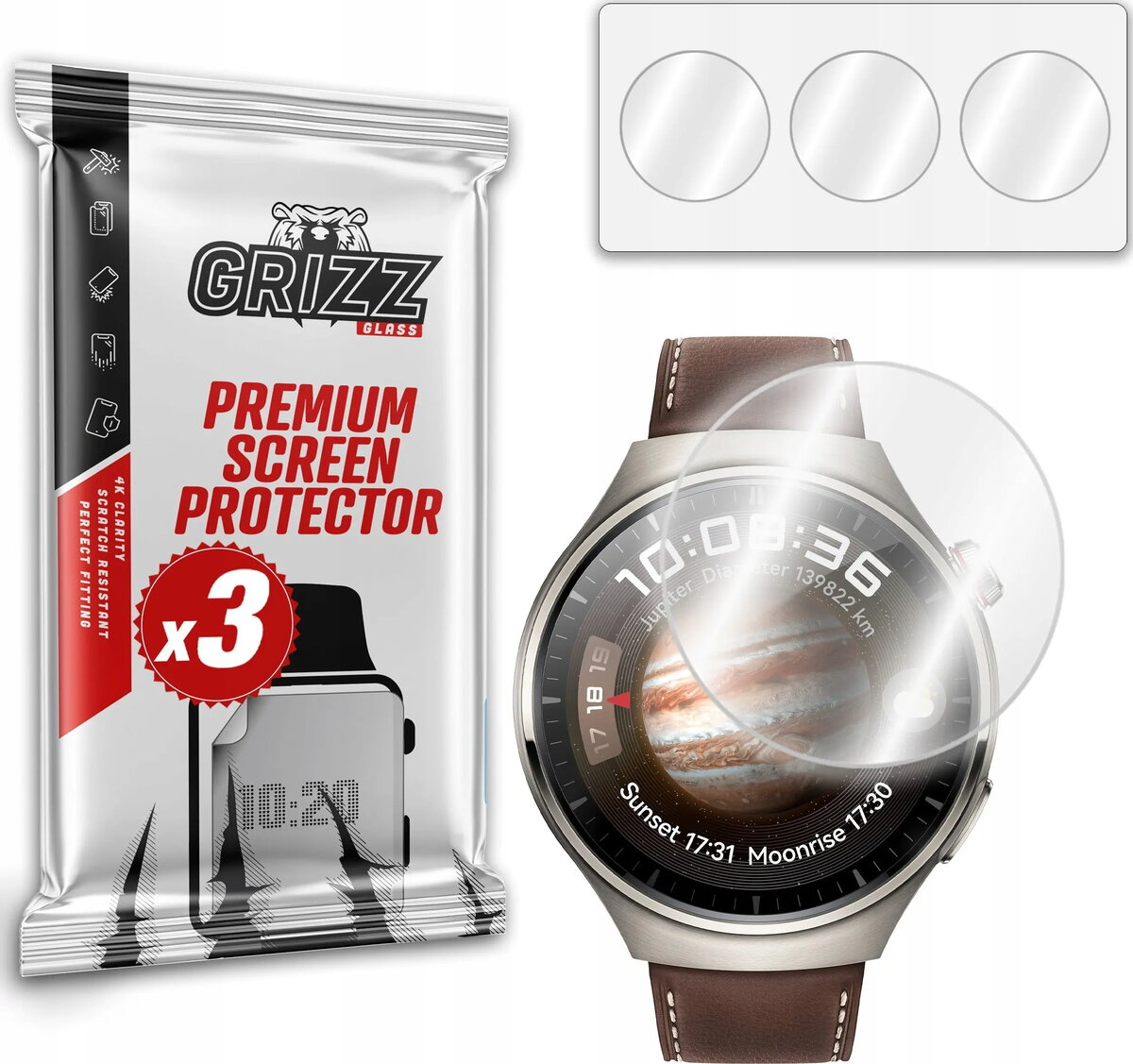 Aizsargplēve GrizzGlass Hydrofilm priekš Huawei Watch