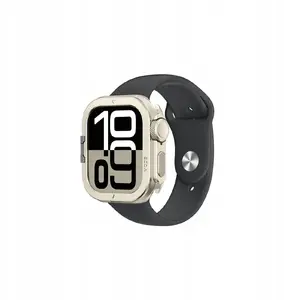 Металлический чехол AMAZINGTHING Titan Pro для Apple Watch 11 46 мм, алюминиевый — титанового цвета