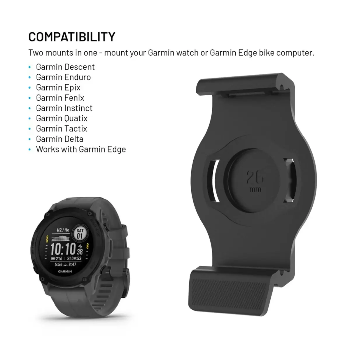Dock for Garmin 26mm, black — FIXED Photo 4