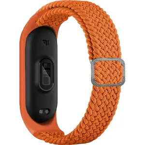 Ремешок для Smart Band M3/M4/M5/M6 — плетёный оранжевый браслет