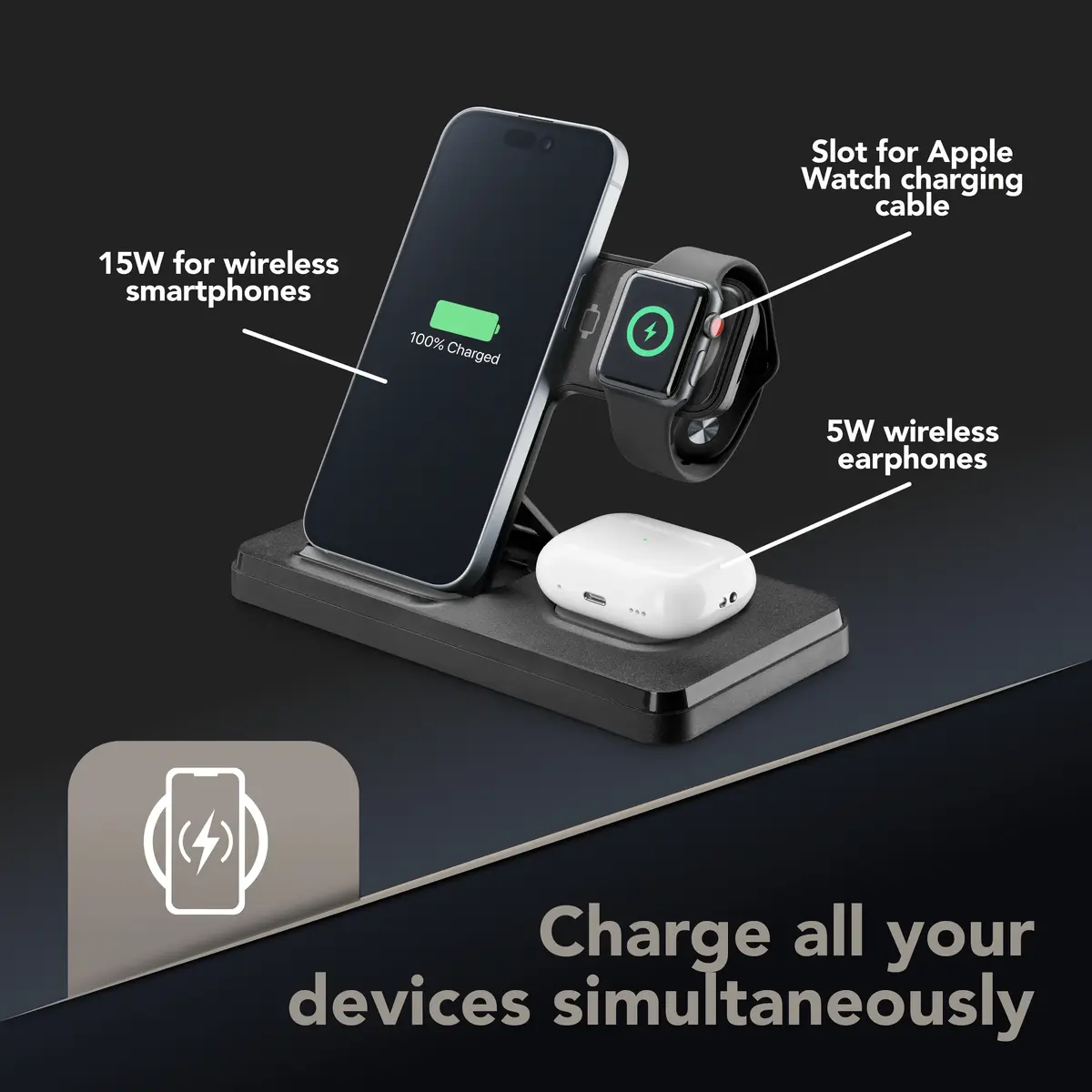 Dock station Tech-Protect WIRESTAND3IN1FBK Photo 3