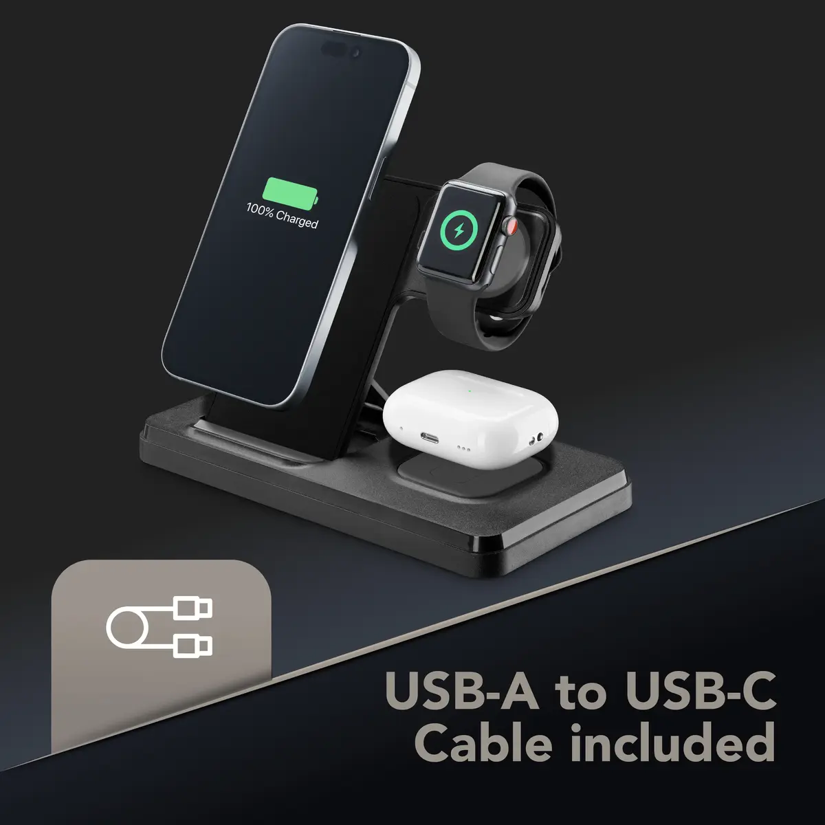 Dock station Tech-Protect WIRESTAND3IN1FBK Photo 6