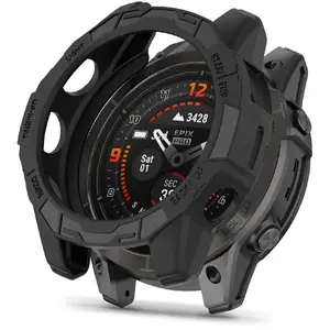 Screen and Case Protection Kit, Tech-Protect Defense Air for Garmin Fenix 7X / 7X Pro — Black