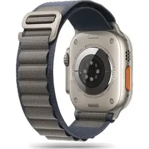 Нейлоновый спортивный ремешок Tech-Protect для Apple Watch 42/44/45/49 мм (Series 4–9, SE, Ultra 1/2) — сине‑серый