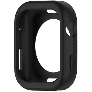 Silicone watch case for Apple Watch 44 mm (Series 4/5/6/SE) by Hurtel — black