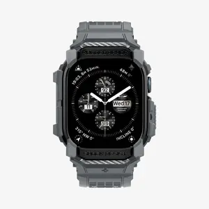 Smartwatch case Spigen Rugged Armor Pro Dark Grey TPU, fits compatible smartwatches, dimensions 117.6×47.7×171.7 mm
