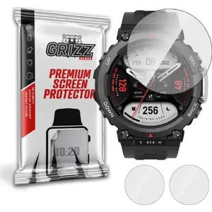 Гибридное защитное стекло GrizzGlass для Amazfit T-Rex 2 (модель GRZ2660)