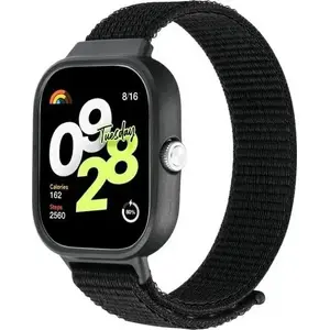 Beline siksniņa nomaiņai Redmi Watch 4 — saderīga, melna