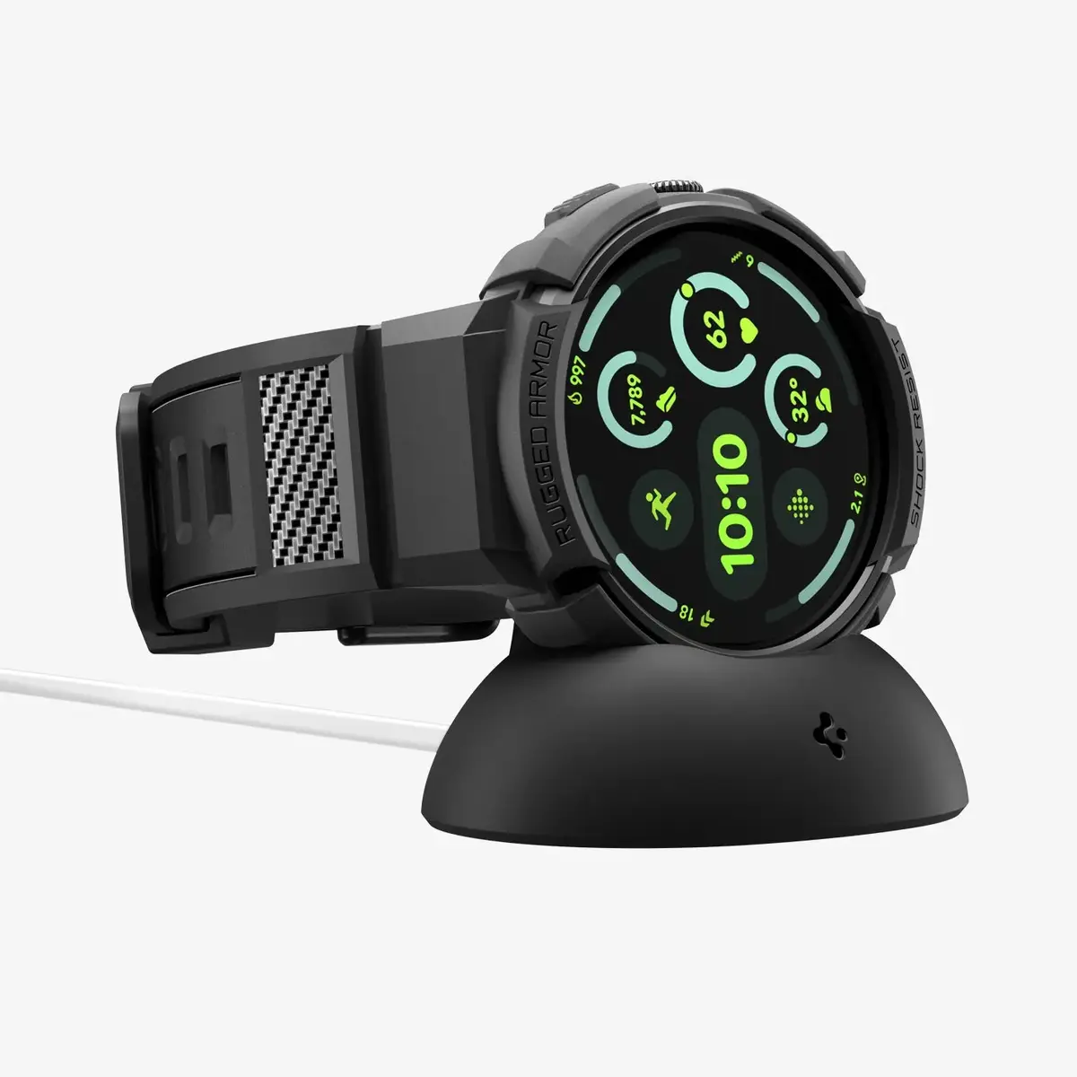 Spigen Rugged Armor Pro + Stand чехол для Pixel Watch 4 Photo 13