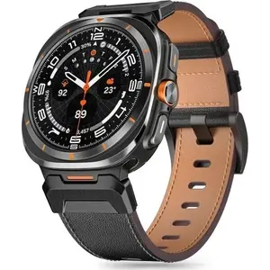 Кожаный защитный чехол для Samsung Galaxy Watch Ultra (47 мм) — Tech-Protect Delta Pro, черный