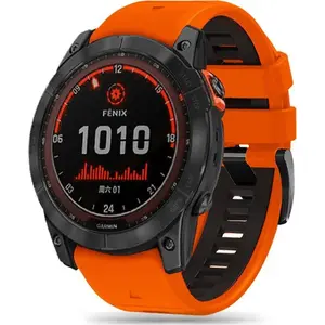 Ремешок Tech-Protect IconBand для Garmin Fenix 3/3HR/5X/5X Plus/6X/6X Pro/7X — оранжево-черный
