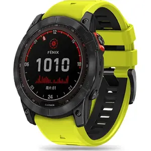 Ремешок Tech-Protect ICONBAND PRO для Garmin Fenix 3/3HR/5X/5X Plus/6X/6X Pro/7X — лайм/черный