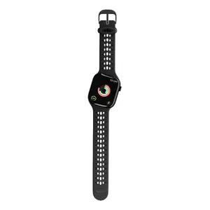 Watch band No name Decoded Ares O — black silicone, compatible with smartwatch, 1 pc