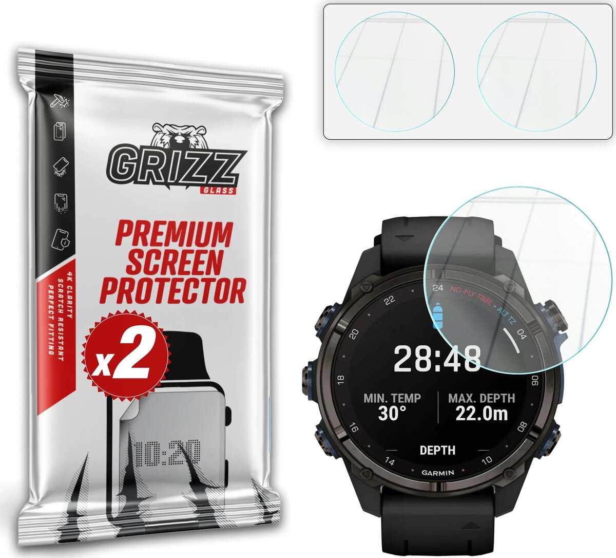 Hibrīda aizsargstikls GrizzGlass HybridGlass priekš Garmin