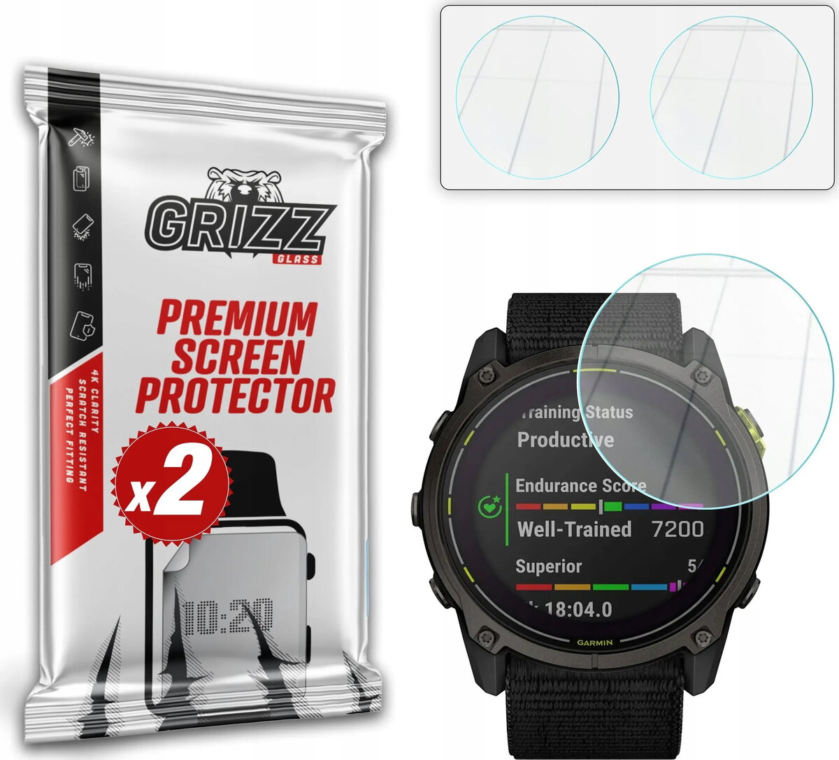 Hibrīda stikls GrizzGlass priekš Garmin Enduro