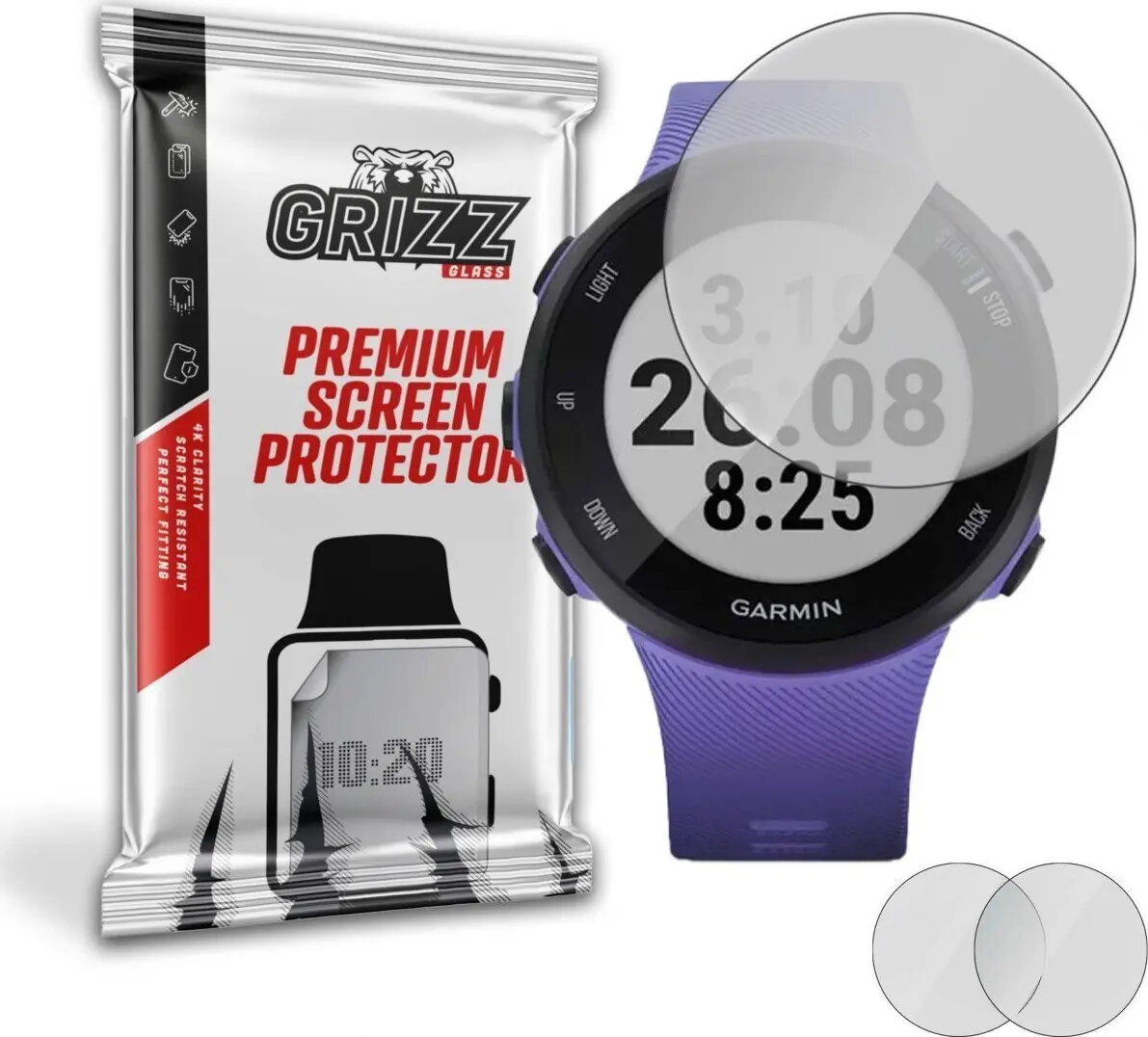 Aizsargvilna GrizzGlass priekš Garmin Forerunner 45S