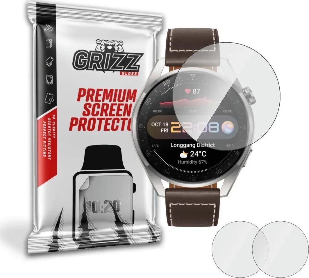 Ekrāna aizsargstikls GrizzGlass priekš Huawei Watch